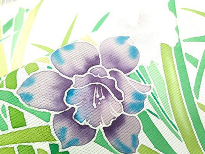 平和屋着物＊夏物　訪問着　絽　草花文　正絹　逸品　CABH3941th