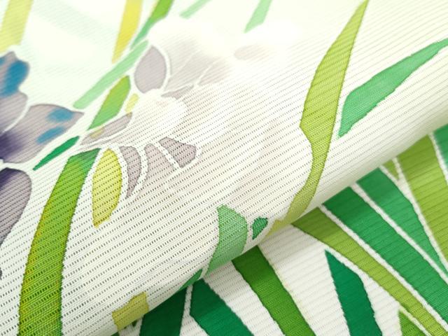 平和屋着物＊夏物　訪問着　絽　草花文　正絹　逸品　CABH3941th