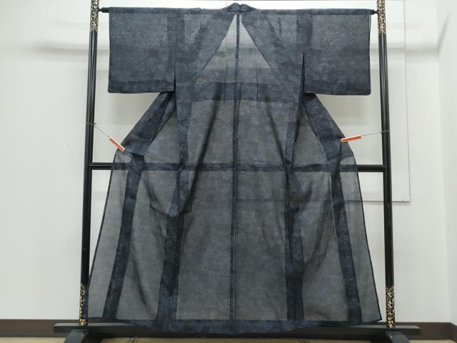平和屋着物＊夏物　本場大島紬　夏大島　草花文　正絹　逸品　CABH3945th