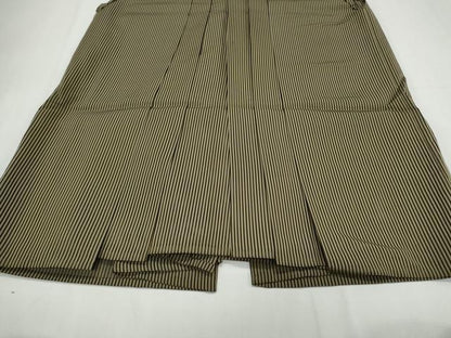 平和屋着物＊夏物　男性　馬乗り袴　縦絽　縞　正絹　逸品　CABH3946th