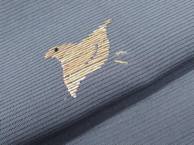 平和屋着物＊夏物　訪問着　絽　竹屋町刺繍　千鳥　立波文　金糸　正絹　逸品　CABH3949th