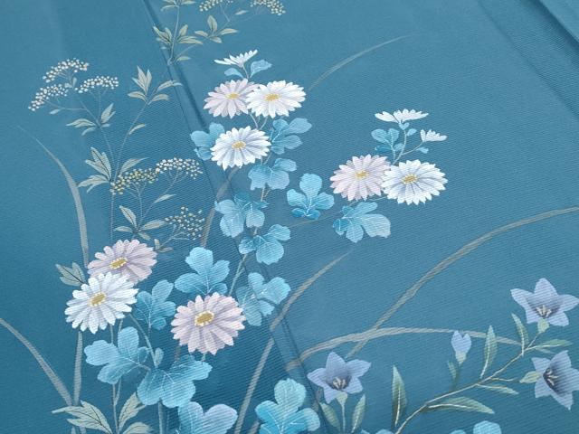 平和屋着物＊夏物　訪問着　絽　手描き　草花文　正絹　逸品　CABH3951th