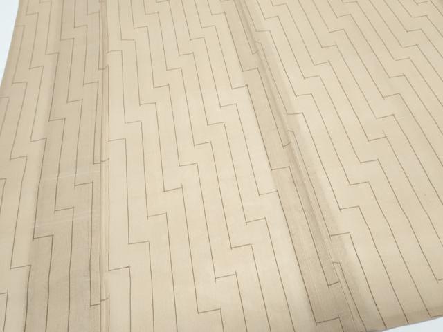 平和屋着物＊夏物　紗紬　幾何学文様　正絹　逸品　CABH3952th