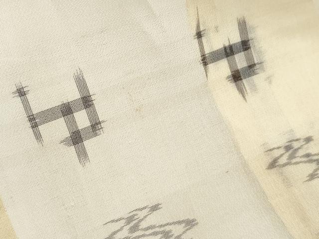 平和屋着物＊夏物　本場琉球絣　正絹　逸品　CABH3958th