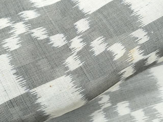 平和屋着物＊夏物　小紋　紗　市松吉祥文　綿麻　逸品　CABH3959th