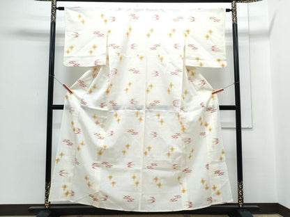 平和屋着物＊夏物　小紋　紗　琉球絣紋様　CABH3965th