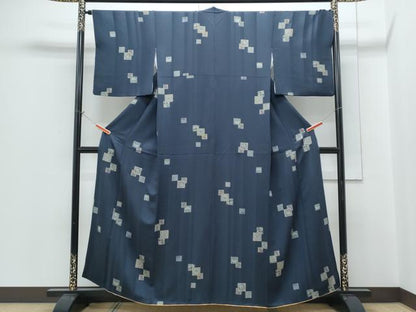 平和屋着物●上質な小紋　色紙重ね花文　金彩　正絹　逸品　CABH3966th