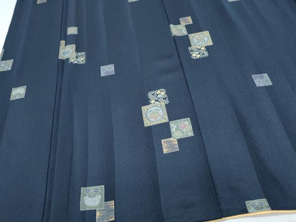 平和屋着物●上質な小紋　色紙重ね花文　金彩　正絹　逸品　CABH3966th