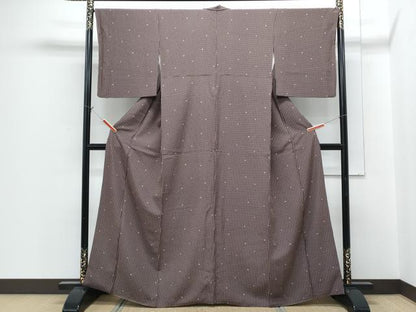 平和屋着物●上質な小紋　瓦舞花びら　正絹　逸品　CABH3968th