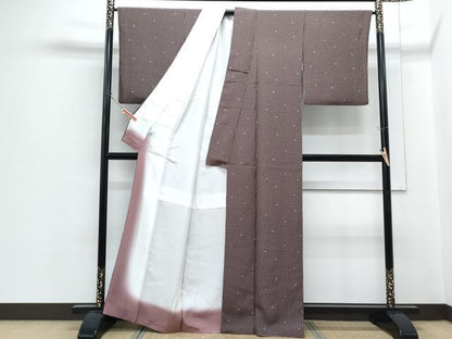 平和屋着物●上質な小紋　瓦舞花びら　正絹　逸品　CABH3968th