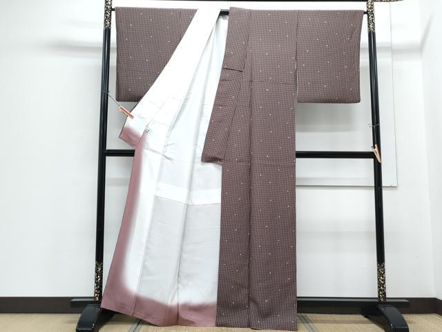 平和屋着物●上質な小紋　瓦舞花びら　正絹　逸品　CABH3968th
