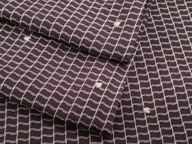 平和屋着物●上質な小紋　瓦舞花びら　正絹　逸品　CABH3968th
