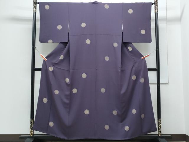 平和屋着物●上質な小紋　菊　金彩　正絹　逸品　CABH3969th