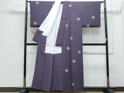 平和屋着物●上質な小紋　菊　金彩　正絹　逸品　CABH3969th