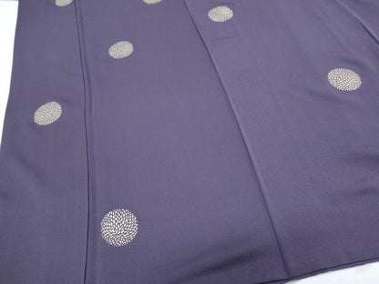 平和屋着物●上質な小紋　菊　金彩　正絹　逸品　CABH3969th