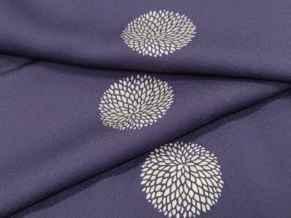 平和屋着物●上質な小紋　菊　金彩　正絹　逸品　CABH3969th