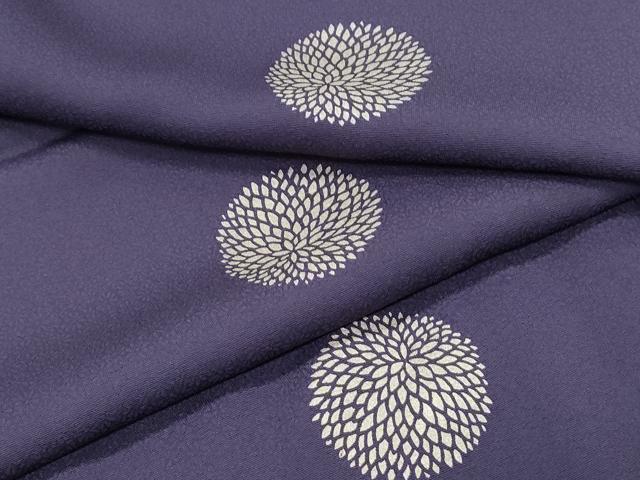 平和屋着物●上質な小紋　菊　金彩　正絹　逸品　CABH3969th