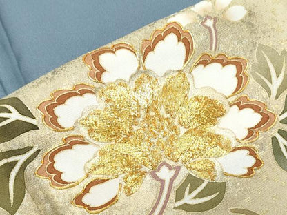 平和屋着物●豪華色留袖　駒刺繍　更紗花唐草文　暈し染め　金彩　正絹　逸品　CABH3972th