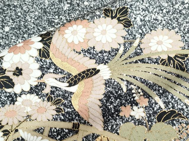 平和屋着物●訪問着　鳳凰籬花文　たたき染め　金彩　正絹　逸品　CABH3973th