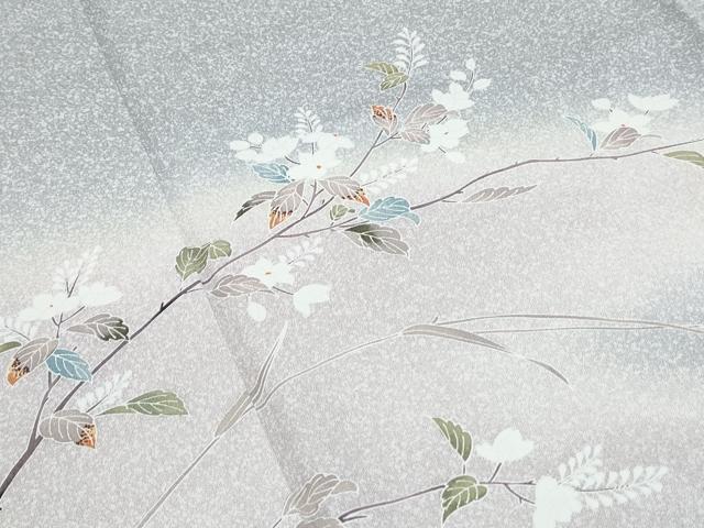 平和屋着物●訪問着　友禅　枝花文　暈し染め　正絹　逸品　CABH3974th