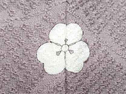 平和屋着物●上質な色無地　文箱花地紋　梅鼠色　正絹　逸品　未使用　CABH3976th
