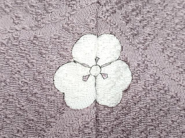 平和屋着物●上質な色無地　文箱花地紋　梅鼠色　正絹　逸品　未使用　CABH3976th
