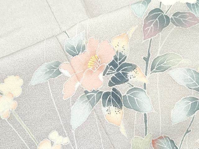平和屋着物●訪問着　友禅　草花文　暈し染め　正絹　逸品　CABH3977th