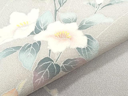 平和屋着物●訪問着　友禅　草花文　暈し染め　正絹　逸品　CABH3977th