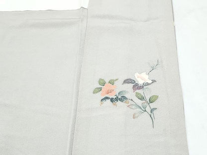 平和屋着物●訪問着　友禅　草花文　暈し染め　正絹　逸品　CABH3977th