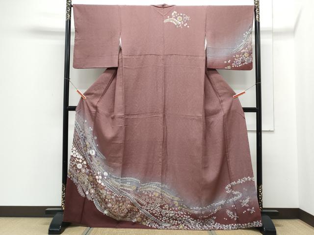 平和屋着物●訪問着　辻が花　暈し染め　金彩　正絹　逸品　CABH3979th