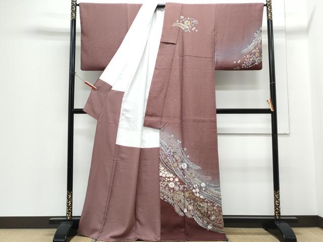 平和屋着物●訪問着　辻が花　暈し染め　金彩　正絹　逸品　CABH3979th