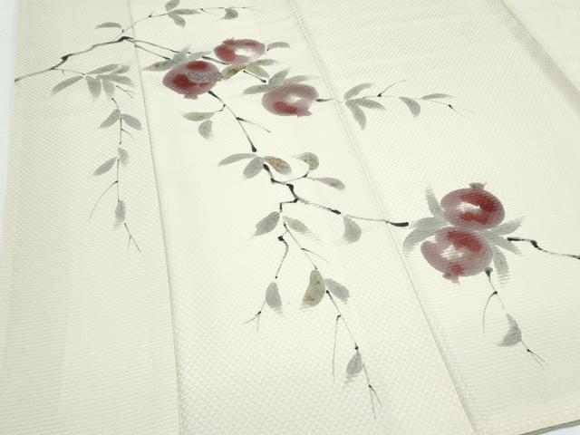 平和屋着物●訪問着　手描き　枝木の実　正絹　逸品　CABH3980th