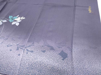 平和屋着物●一世風美　訪問着　草花シルエット　暈し染め　正絹　逸品　CABH3981th