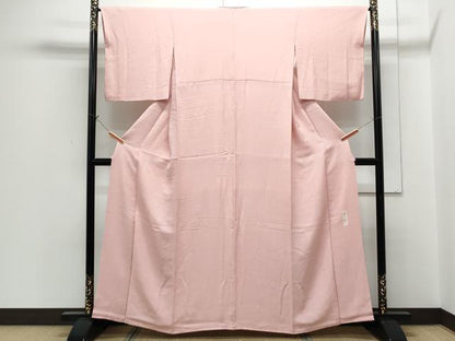 平和屋着物●本加賀友禅作家　毎田仁郎監修　色無地　草花地紋　虹色　正絹　逸品　CABH3983th