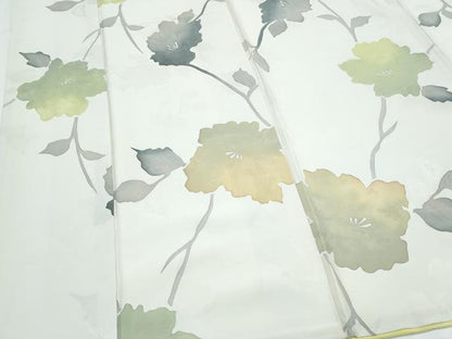 平和屋着物●上質な小紋　地紋起こし　草葉文　正絹　逸品　CABH3984th