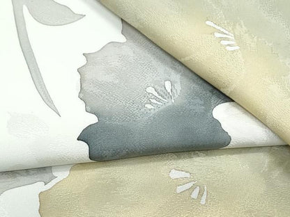 平和屋着物●上質な小紋　地紋起こし　草葉文　正絹　逸品　CABH3984th