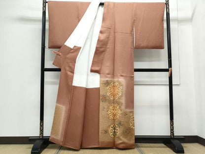 平和屋着物●豪華色留袖　駒刺繍　正倉院花文　暈し染め　金銀彩　正絹　逸品　CABH3987th