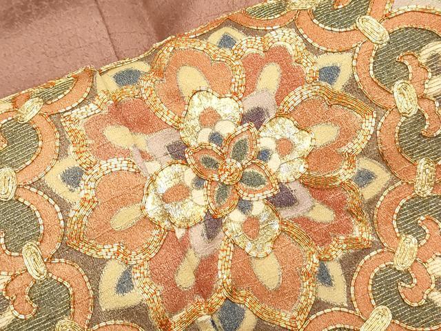 平和屋着物●豪華色留袖　駒刺繍　正倉院花文　暈し染め　金銀彩　正絹　逸品　CABH3987th
