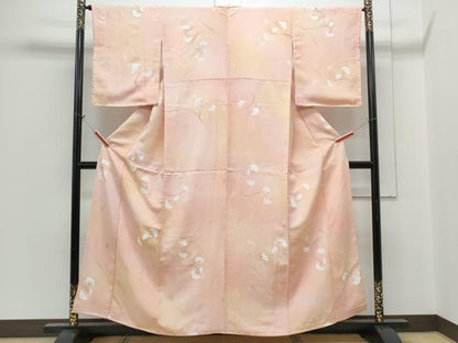 平和屋着物●上質な小紋　地紋起こし　唐草文　暈し染め　正絹　逸品　CABH3992th