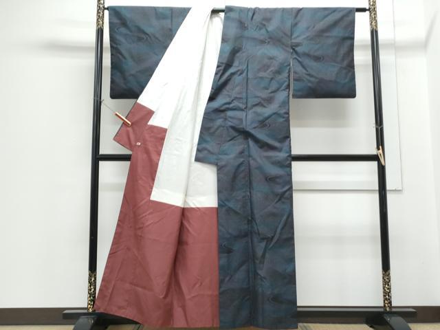 平和屋着物●本場大島紬　9マルキ　流水文　さが美扱い　正絹　逸品　CABH3993th