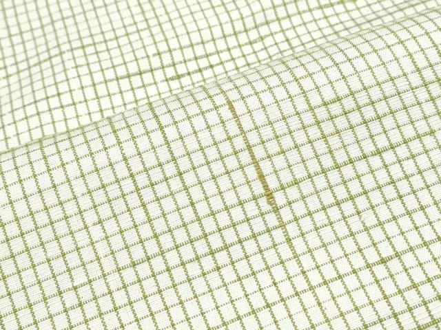 平和屋着物●上質な紬　格子文　正絹　逸品　CABH3997th