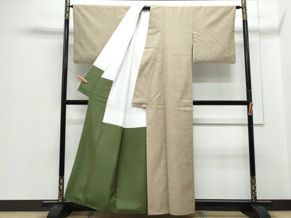 平和屋着物●上質な紬　霞文　正絹　逸品　CABH3998th