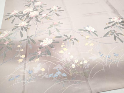 平和屋着物●訪問着　友禅　作家物　草花文　暈し染め　正絹　逸品　CABH4000th