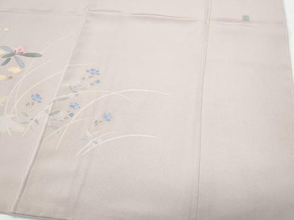 平和屋着物●訪問着　友禅　作家物　草花文　暈し染め　正絹　逸品　CABH4000th