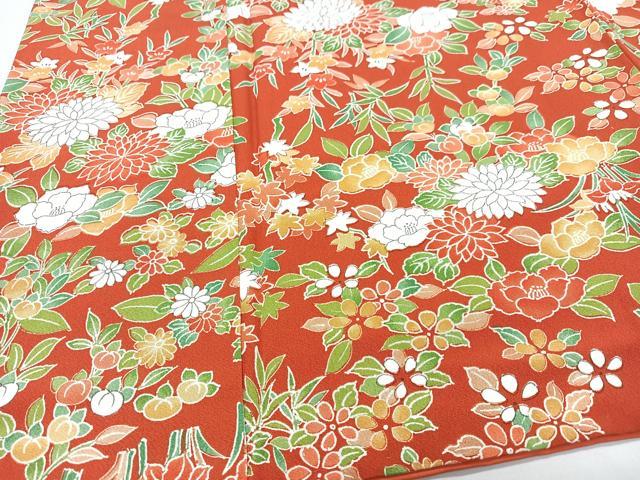 平和屋着物■小紋　草花文　洗える着物　CABH4010xe