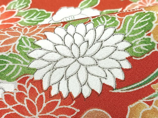 平和屋着物■小紋　草花文　洗える着物　CABH4010xe