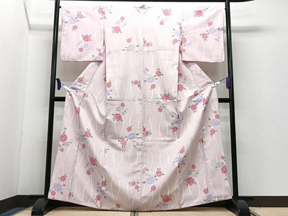平和屋着物■小紋　立涌舞花文　洗える着物　CABH4014xe