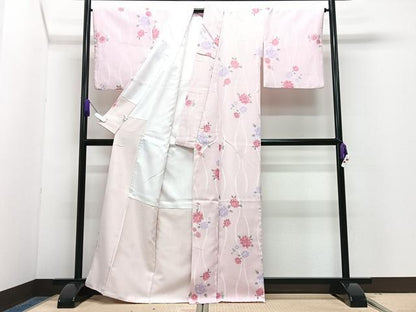 平和屋着物■小紋　立涌舞花文　洗える着物　CABH4014xe
