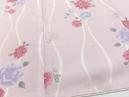 平和屋着物■小紋　立涌舞花文　洗える着物　CABH4014xe