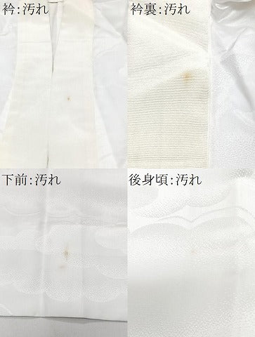 平和屋着物■長襦袢　無双仕立て　雲取り地紋　洗える着物　CABH4015xe
